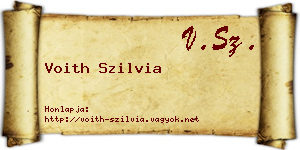 Voith Szilvia névjegykártya