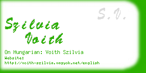 szilvia voith business card